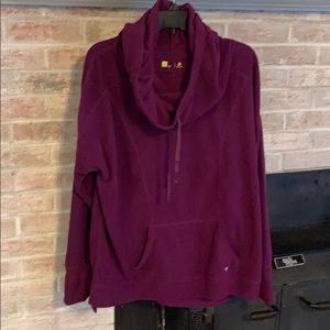 Plum fleece hoodie